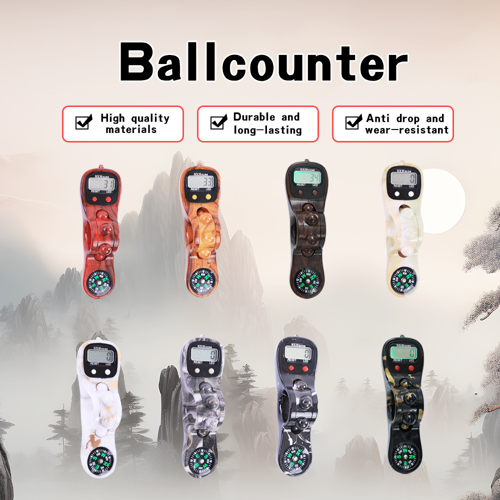 2039S带LED灯电子点数器拨珠手动液晶数显指南针计数器厂sxh5136