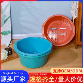 厂家批发塑料滚珠足浴桶加深洗脚盆滚轮按摩足浴盆家用加厚泡脚桶