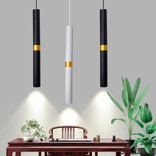 New creative personality art chandelier modern simple fashion bar table bedside table long tube chandelier