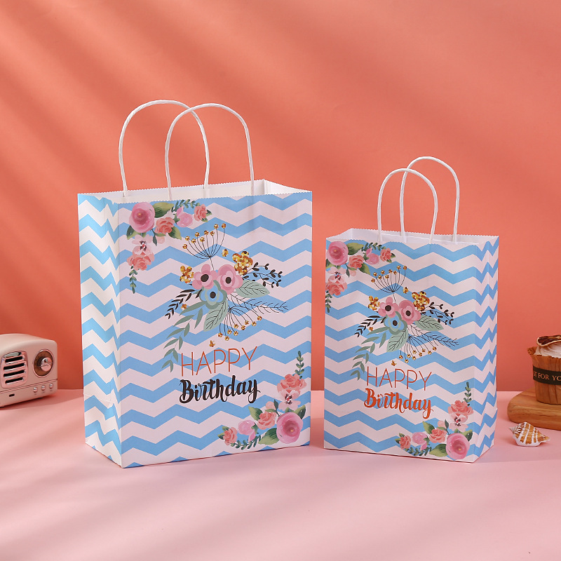 Bolsa de papel para recuerdos, bolsa de regalo, bolsa de regalo de cumpleaños, bolsa de papel kraft, bolsa de regalo para el Día del Niño, celebración de bodas