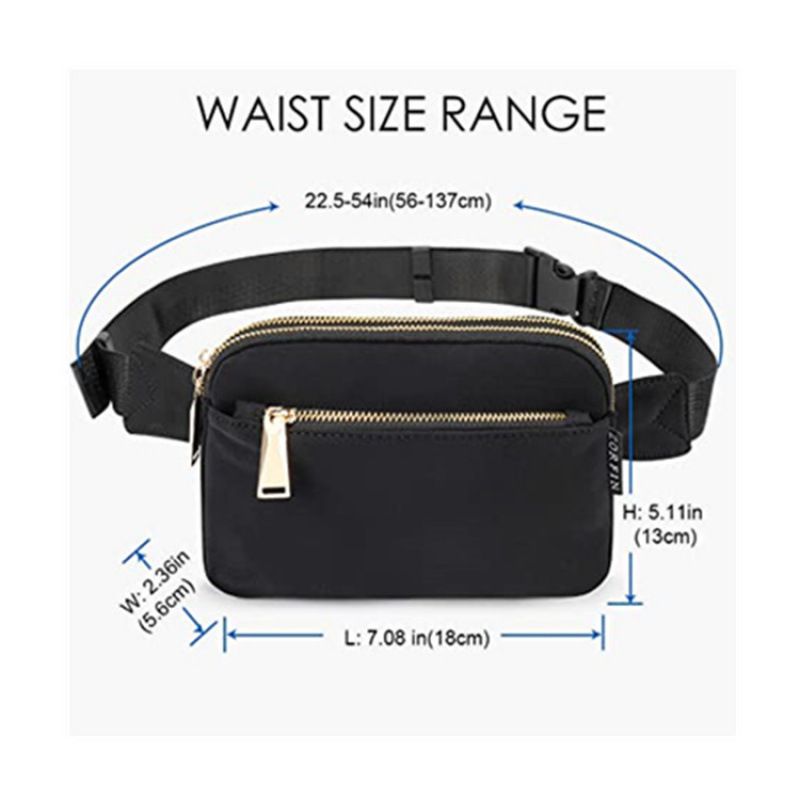 Bolsa de moda para hombres y mujeres, bolsa de correr, bolsa de cadera, bolsa de vagabundo, bolsa de viaje de acondicionamiento físico al aire libre, se puede fijar