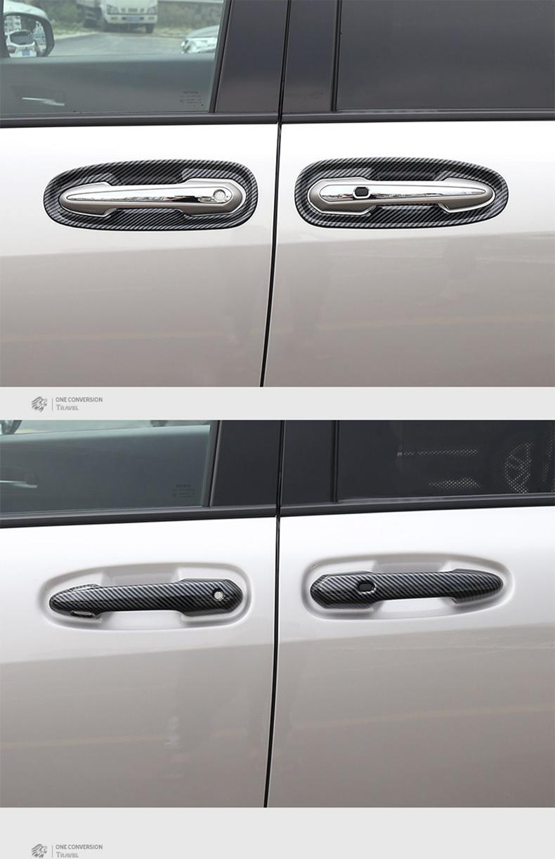 Door Handle Cover Suitable for 22-24 Toyota Sienna, Special Door Handle Carbon Fiber Protective Cover