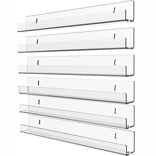 Wall-mounted Display Shelf Bookshelf Acrylic Transparent Storage Rack U-shaped Storage Rack Wall-mounted Children's Bookshelf