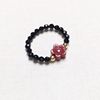 Purple gold cinnabar ring 貔貅 rose Mavericks and other styles can be optional with 3mm black -tip crystal