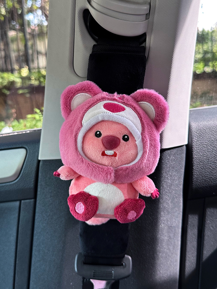 Car seat belt shoulder pad cute high-end feeling little beaver loopy ruby doll car interior decoration
