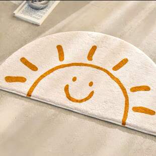 Imitation Cashmere Cartoon Floor Mat Toilet Bathroom Absorbent Household Toilet Mouth Non-Slip Foot Mat Bedroom Carpet