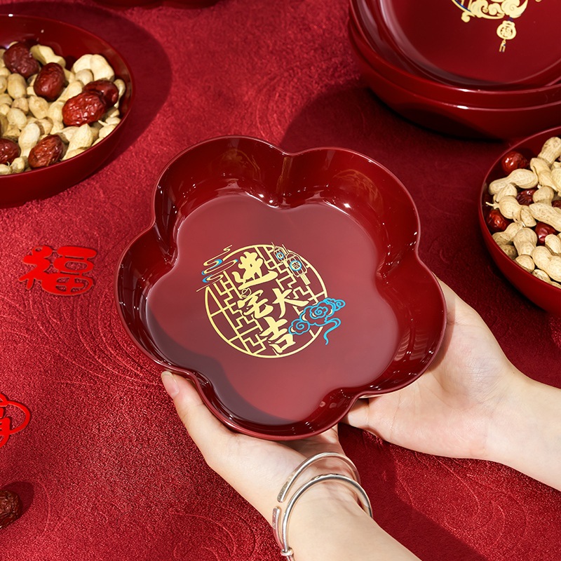 Plato de frutas de casamiento, decoración, refrigerios, plato de frutas, nueva casa, suministros ceremoniales de mudanza.