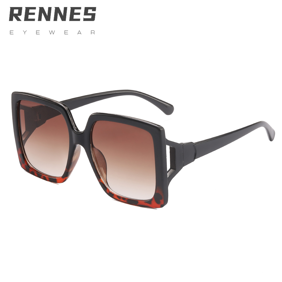 2022 nueva moda europea y americana gafas de sol cuadradas color de jalea gafas de sol huecas ins gafas de sol de moda transfronterizas