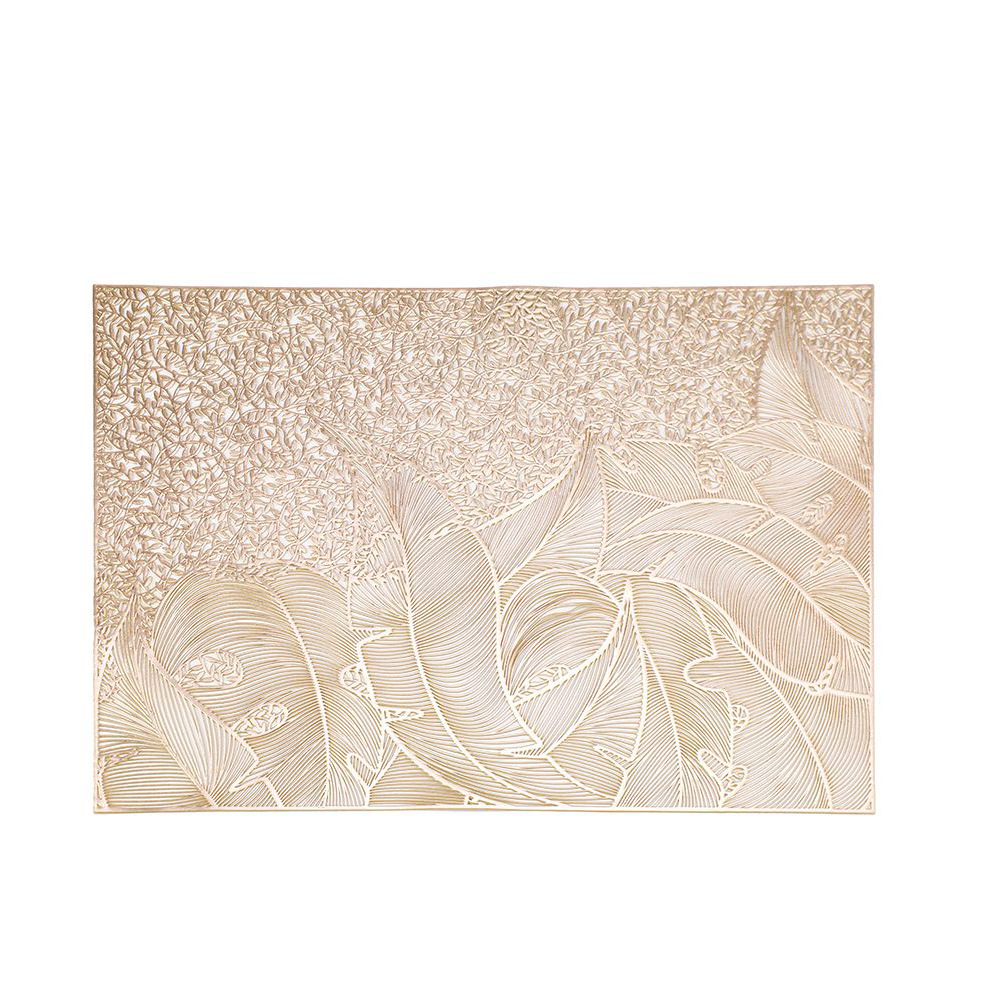 Hoja hueco almohadilla de mesa PVC almohadilla de mesa nórdica aislamiento térmico almohadilla de mesa de oro almohadilla de mesa de taza europea almohadilla de mesa occidental