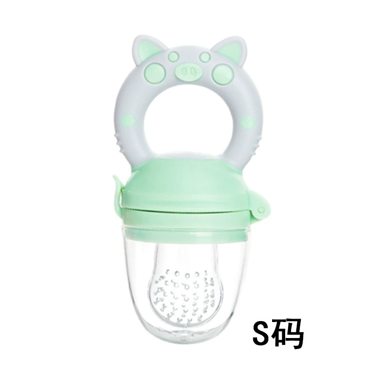 Silicone Teether Pacifier — Fruit & Vegetable Chewy Feeder, Soft Silicone, Sizes S/M/L