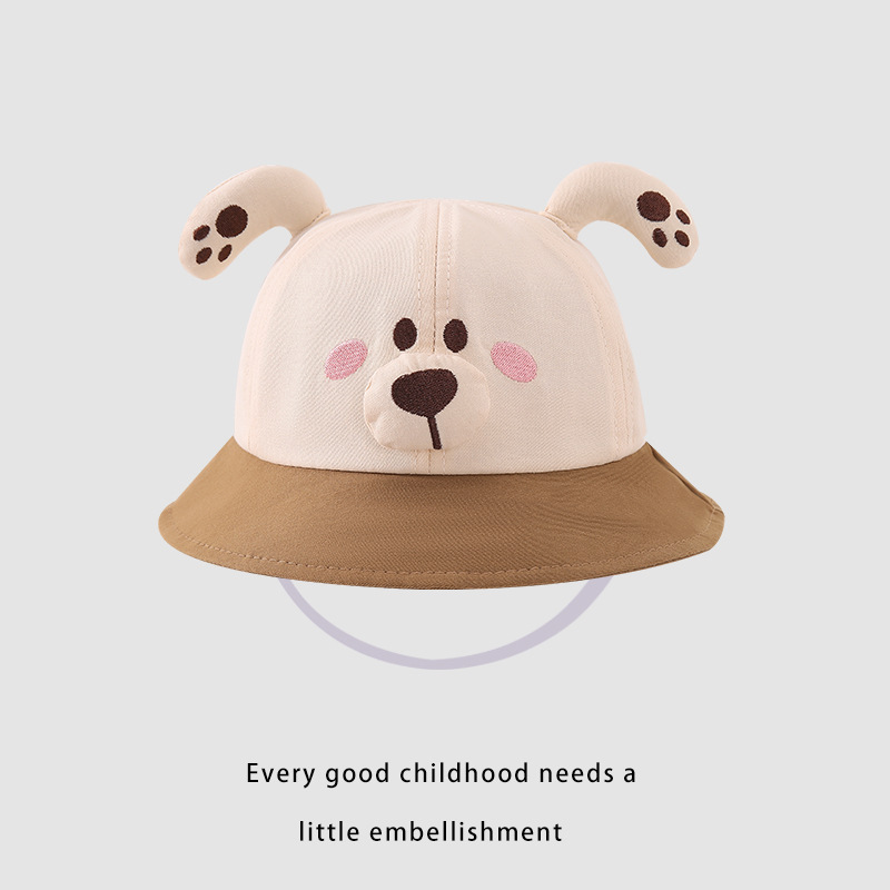 Sombrero de pescador de bebés coreano de dibujos animados primavera y otoño lindo sombrero de bebé sombrero de verano para bebés al aire libre sombrero de bañera de protección solar