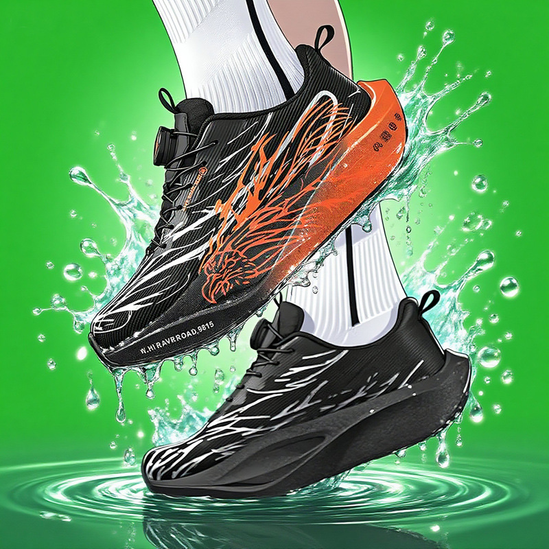 Nuevos zapatos para correr para hombres y mujeres, baja línea ligera transpirable doble red espesada latido cardíaco fluorescente para padres e hijos placa de carbono deportivo image 8