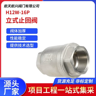 304不锈钢H12W-16P立式止回阀内螺纹内丝单向阀止逆阀DN15 20 25