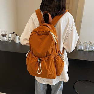 Travel Backpack Women's Nylon Casual Backpack Lightweight Sports Fitness Bag Student Bag Large Capacity 2024 New Style