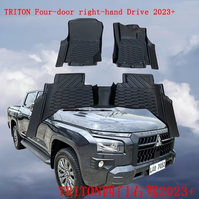 Triton Four-Door Right-Hand Drive 2023 Car-Specific Floor Mats Triton2024 Right-Hand Drive 4-Door Tpe Floor Mats Pickup Mats