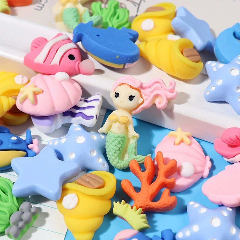 Морская русалка водоросли ракушка ракушка звезда риф аксессуары Diy handmade крем клей корпус телефона материал