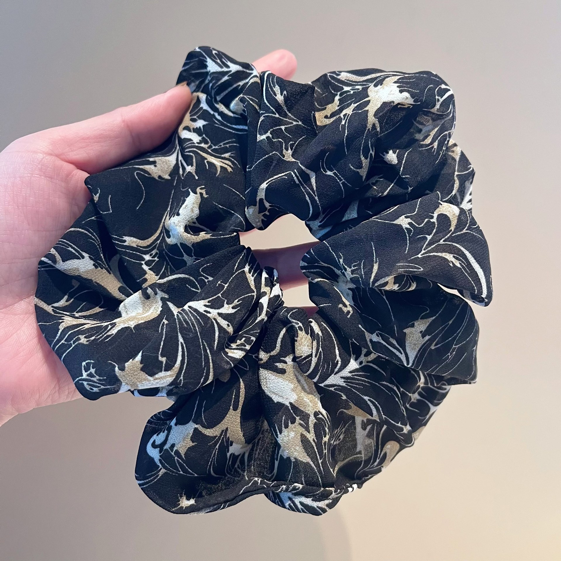 Mori tela vintage hilo salchicha anillo primavera y verano francés elegante 2023 nueva playa señora pintura al óleo estilo de impresión accesorios para el cabello