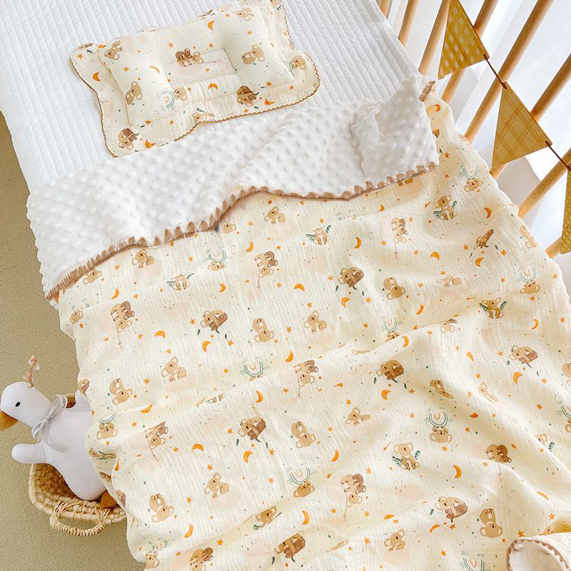 Bean Blanket 100*100 Baby Blanket Quilt Newborn Baby Comfort Blanket Kindergarten Nap Blanket