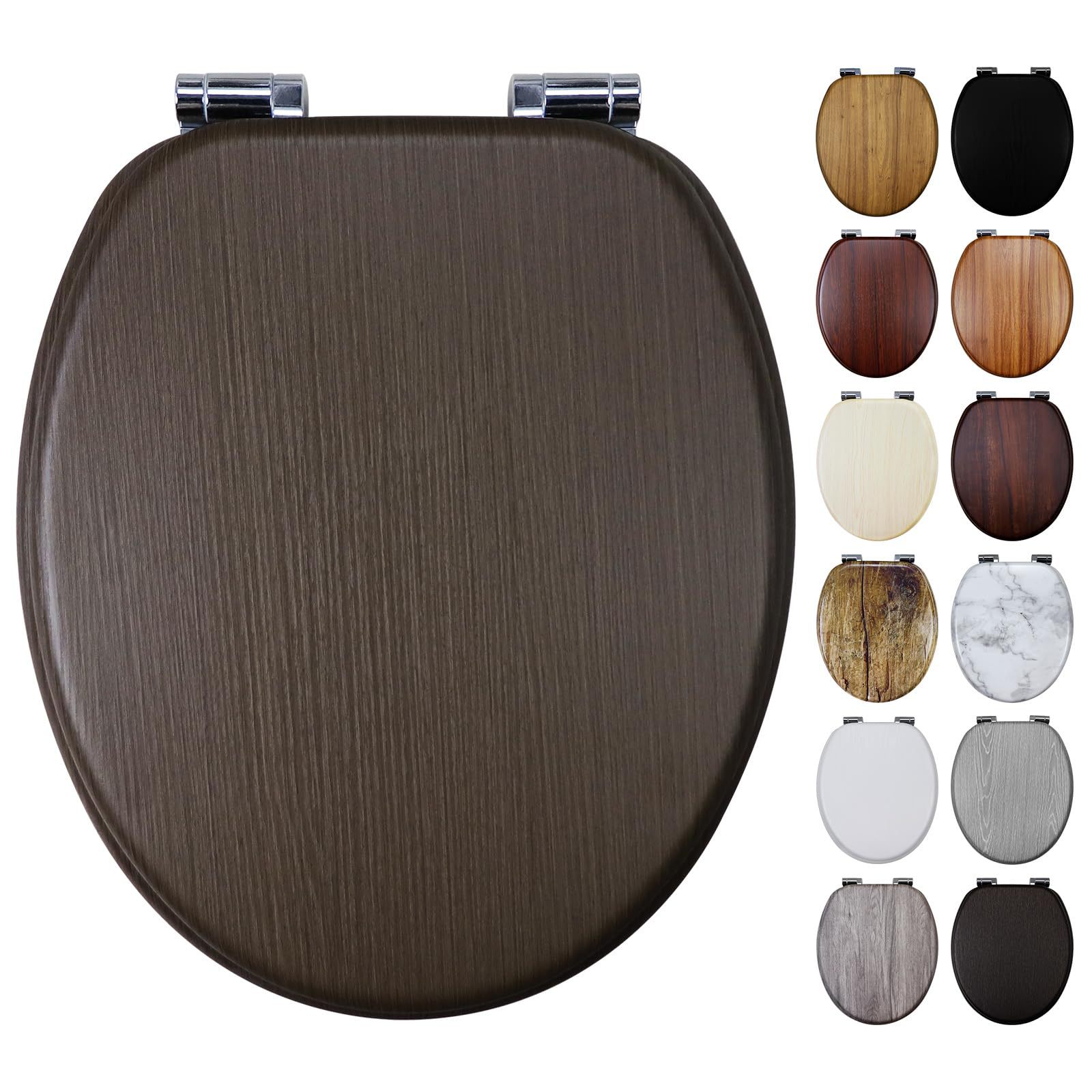 Fábrica directa placa de densidad de madera MDF cubierta de inodoro pvc placa impresa patrón de madera caída lenta