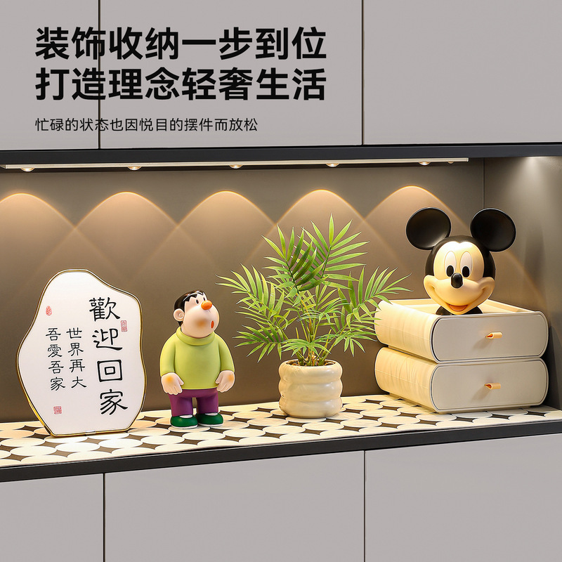 轻奢入户新居鞋柜电视感玄关高级软装礼品乔迁摆件家居装饰收纳盒|undefined