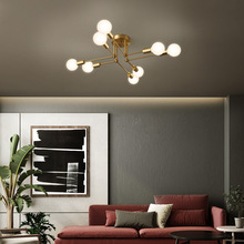 卧室燈吸頂燈北歐全銅輕奢走廊過道創意個性簡約現代客廳家用燈具