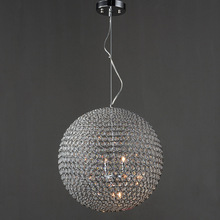 跨境外销灯具亚马逊现代简约创意圆形球水晶灯咖啡厅酒店大厅吊灯