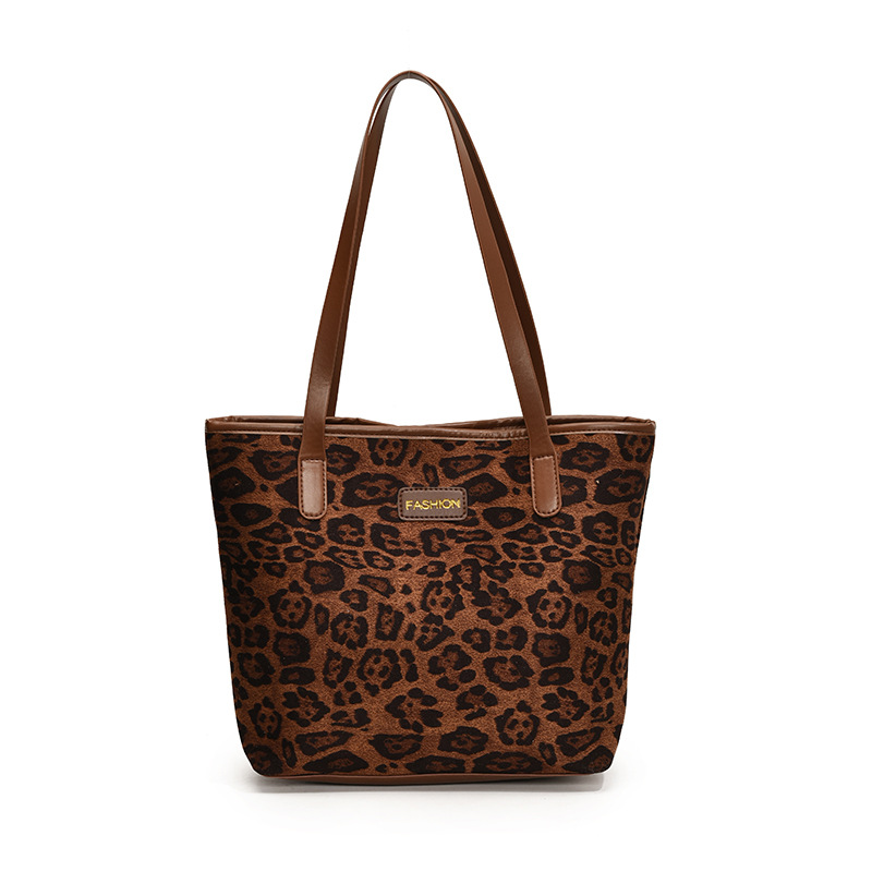 Popular este año 2024 nueva bolsa de clase de gran capacidad, bolsa de leopardo, bolsa de hombro, bolsa de mujer