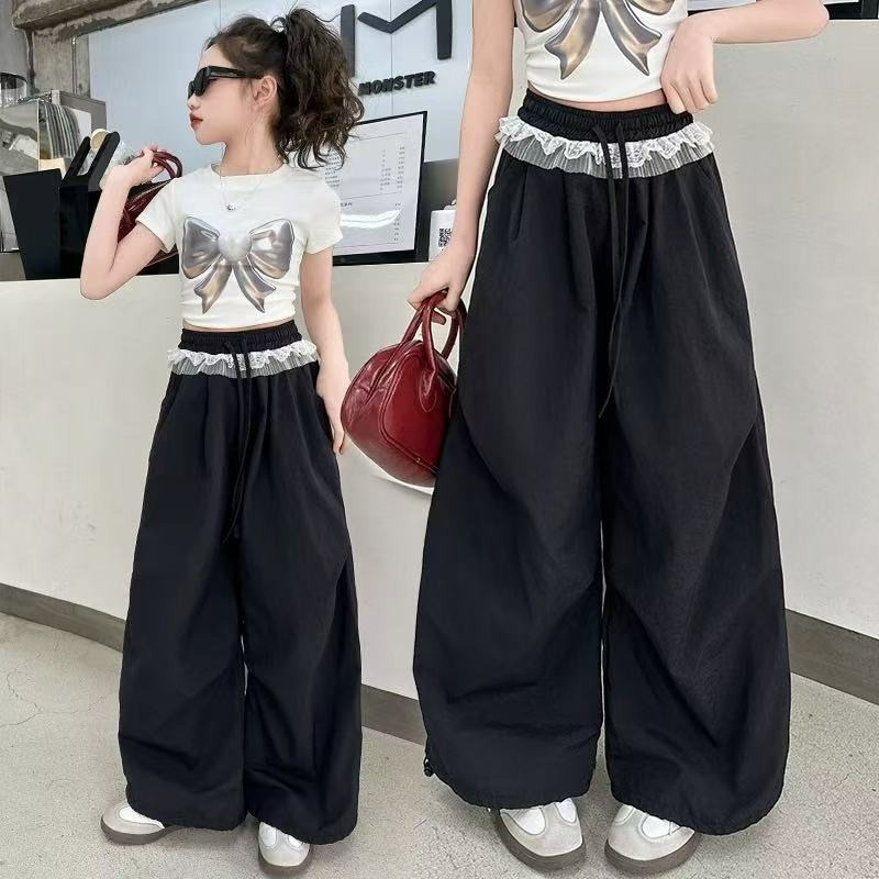 Girls' Anti-mosquito Pants Summer Thin Children's Sports Pants Ice Silk 2025 New Girls' Big Children's Summer Cross-border Pants