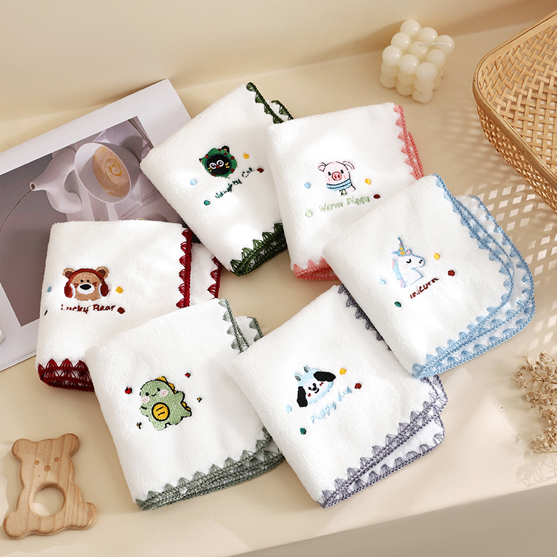 cartoon soft coral towel