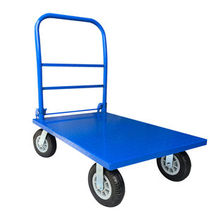 Guangchen Customized Steel Plate Trolley Foldableing Flatbed Trolley Transport Trolley Silent Trolley 90*60 Load Capacity