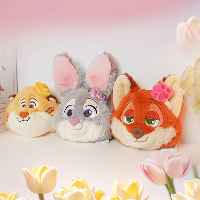 Disney Genuine Authorized Zootopia Judy Nick Leopard Police Officer Spring Blossom Series Coin Purse Pendant