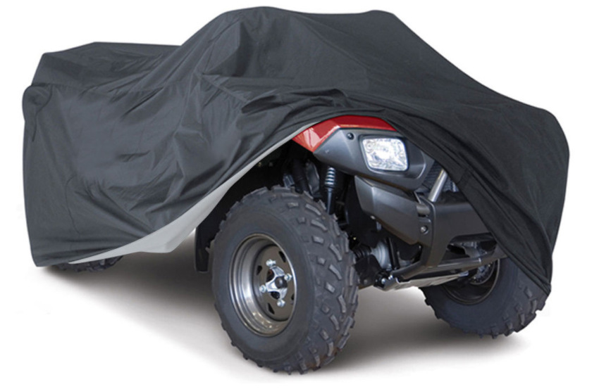 190t Polyester Taffeta Beach Vehicle Cover, All-Terrain Atv Cover, Sun Protection and Rain Protection, Black/Camouflage/Silver