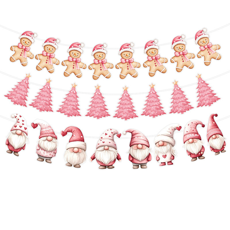 新品圣诞节装饰Merry Christmas场景派对氛围布置纸质创意小门挂|undefined