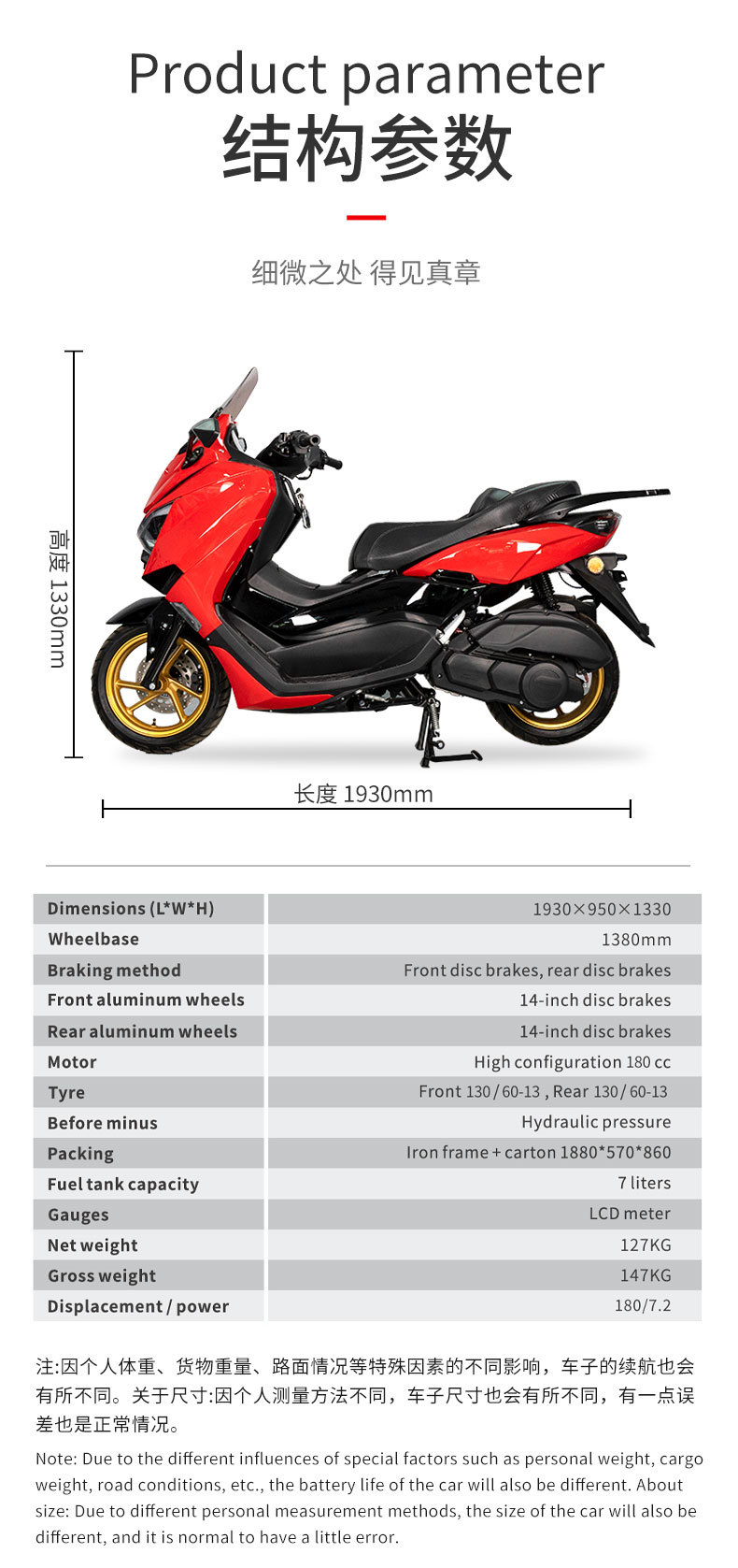 Cross-Border Export of Fuel-Powered Motorcycles, Warrior Fourth-Generation Scooter, Off-Road Motorcycle, Scooter, Direct Export from Foreign Trade