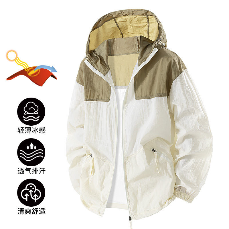 2025 Sun Protection Clothing Men's Summer Jacket Thin Skin Light Breathable Anti-Uv Fishing Ice Silk Couple Sun Protection Clothing