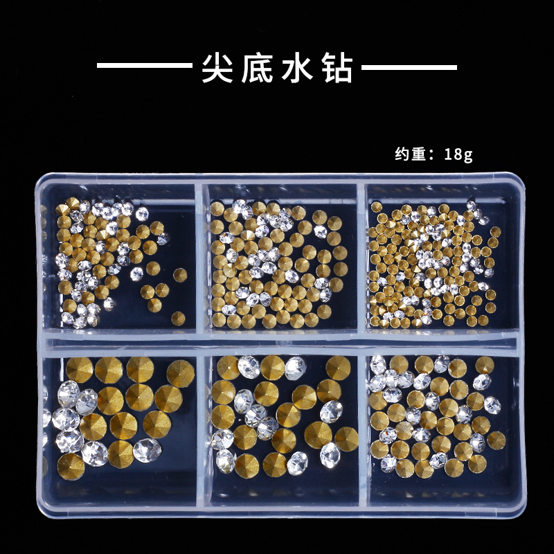 Joyas de manicura de resina híbrida japonesa 3D estereoscópica de cinco pétalos Aurora Xiangshan Camellia caja de 6 cuadros