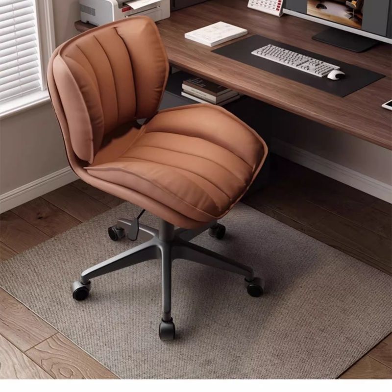 Bedroom Desk, Comfortable Backrest Office Chair for Long Periods of Sitting, Household Small Adjustable Computer Chair, Movable Manicure and Makeup Chair