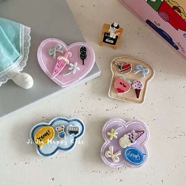 Cute Cloud and Heart-Shaped Hair Stickers for Girls, Magic Hair Clips for Tidying up Stray Hair, Children's Hair Accessories