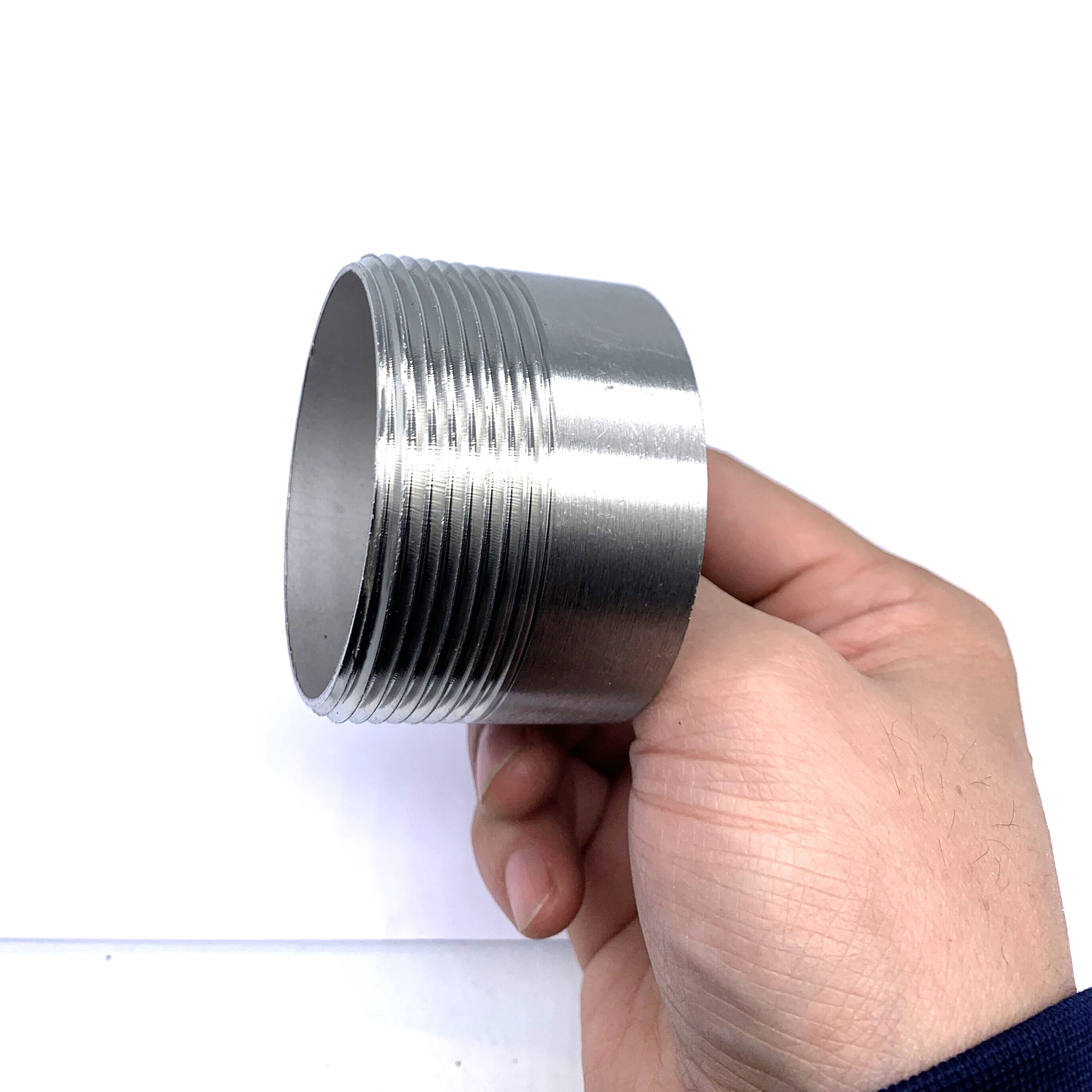 Tengxin 304 acero inoxidable un solo cabezal de soldadura de alambre 316L diente externo tubo de agua de rosca de alambre 1 pulgada rosca externa