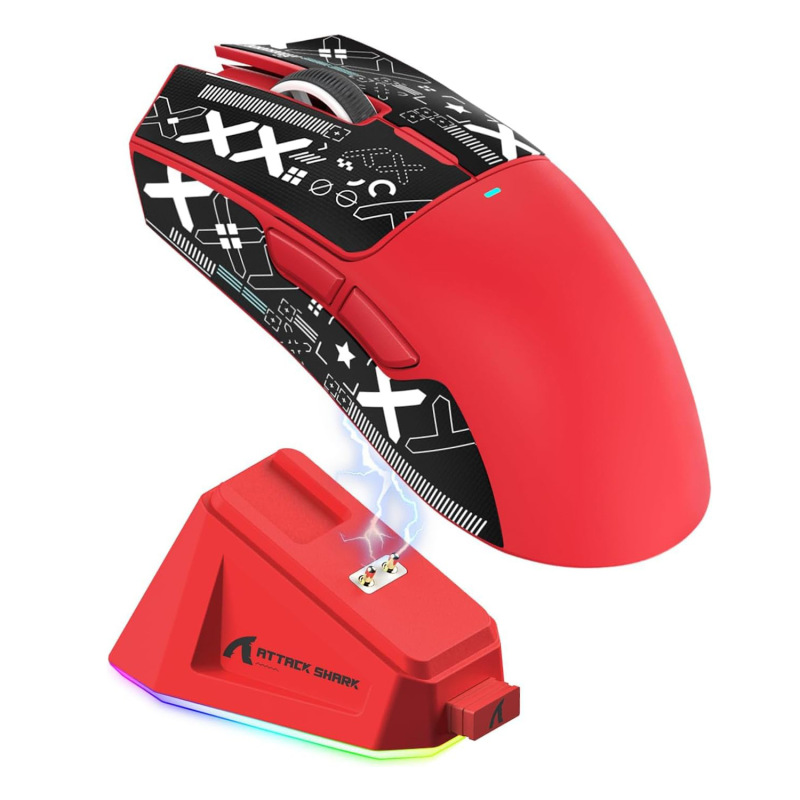 Attack Shark/アタックシャーク X11 3モード Bluetooth ワイヤレスマウス eスポーツ ゲーム専用 充電スタンド付き|undefined