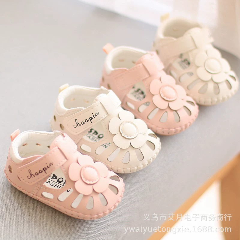Детская обувь Обувь для малышей Женская детская летняя обувь от 6 до 12 месяцев Однолетняя обувь Обувь принцессы Сандалии для малышей на мягкой подошве