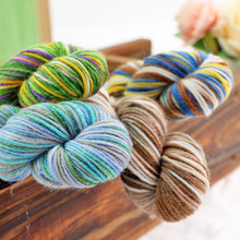 花式羊毛段染毛线渐变彩虹线diy手工编织宝宝线毛衣线披肩围巾线