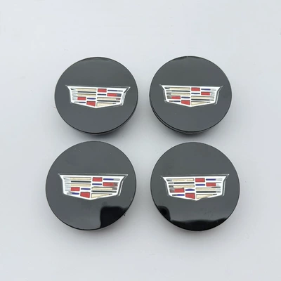Cadillac Hub Cap Atsl Xts – Car logo - flat-style-black-background-black-color-label-67mm-four