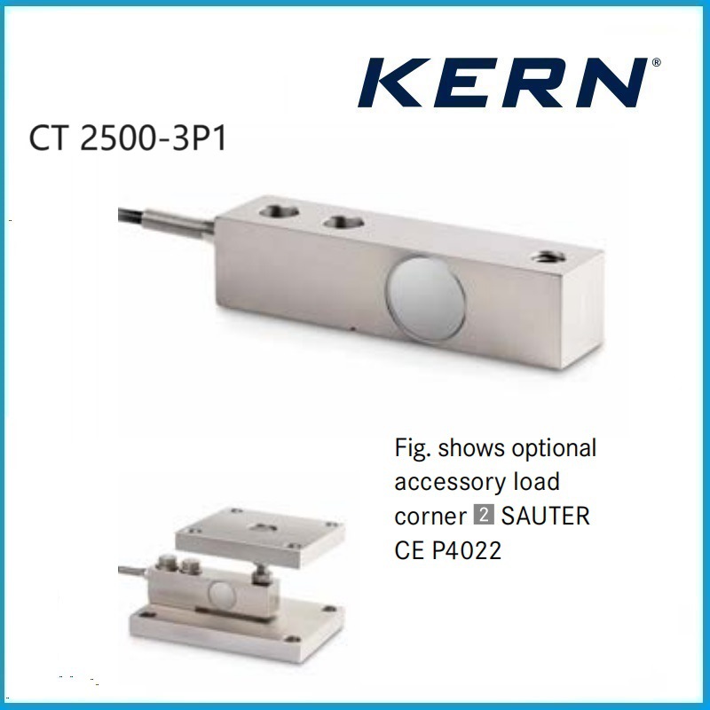 2500kg 称重传感器由不锈钢制成 CT 2500-3P1 KERN品牌
