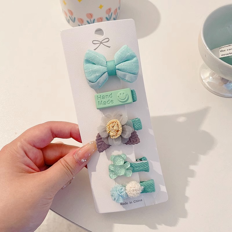 Horquilla de seguridad infantil para niños lindo súper lindo no duele el pelo del bebé clip de sudor niña bebé horquilla de tela completa