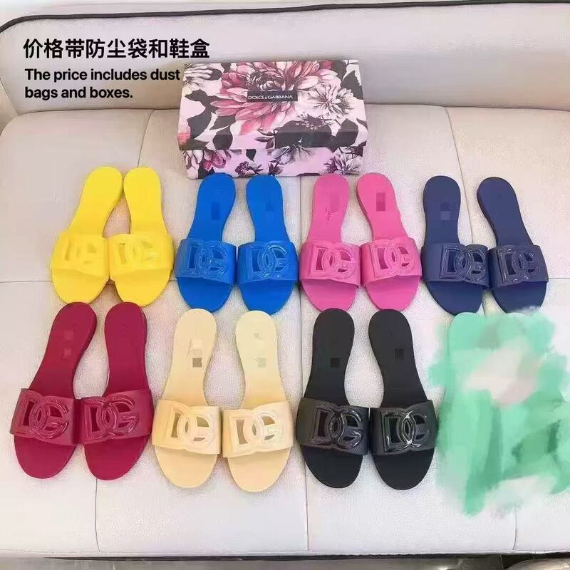 D-Style Summer Slippers, New Cross-Border Model, Flat-Soled, Comfortable, Casual, Fashionable, Versatile, Hollow-Out Design