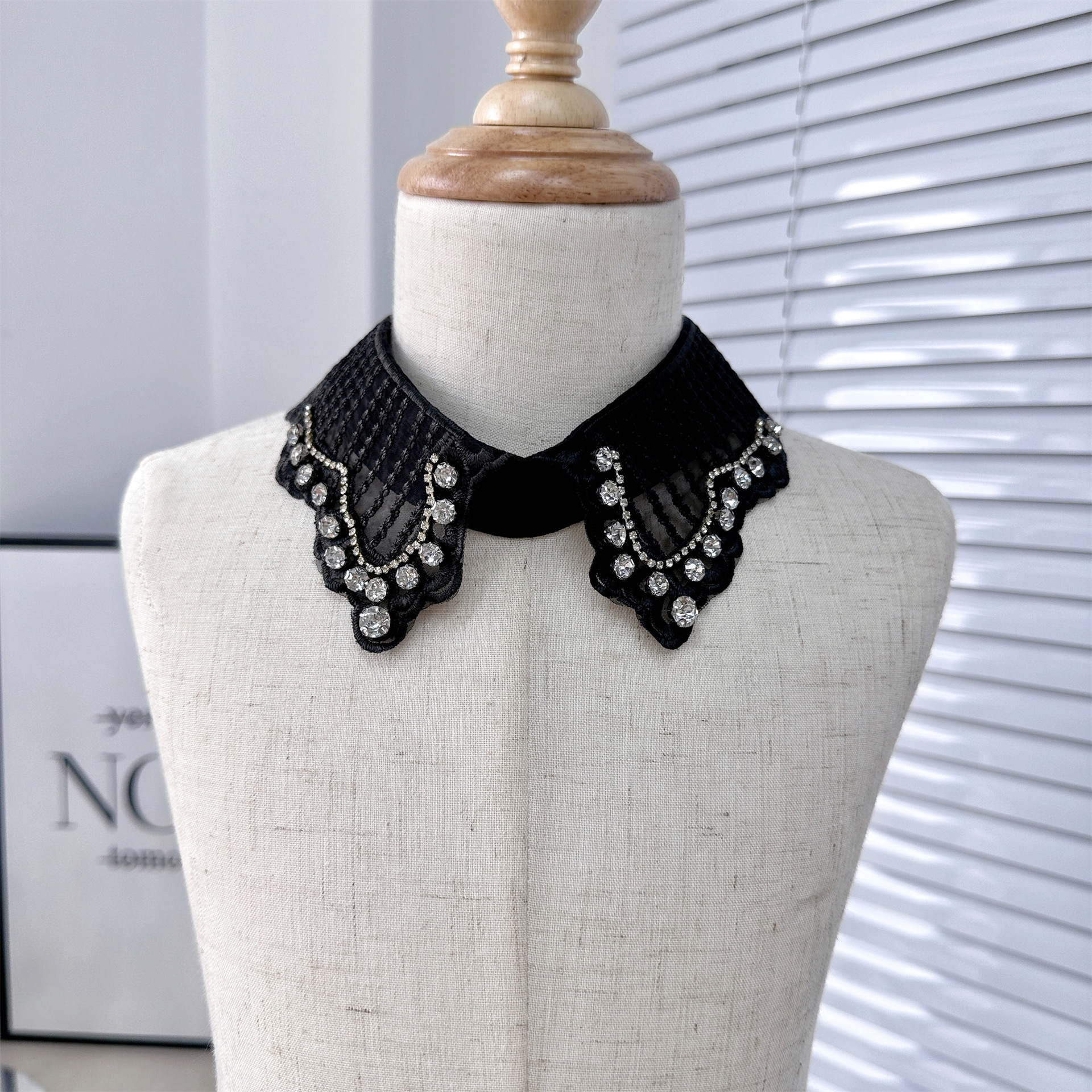 Organza bordado falso collar Chanel estilo hebilla decorativa collar pequeño vestido de estilo coreano todo fósforo collar fábrica de Ventas Directas image 8