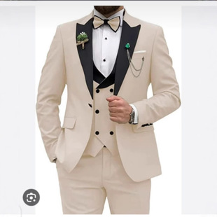Amazon AliExpress independent station suit men's three-piece suit bridegroom best man wedding banquet plus size cross-border suit men