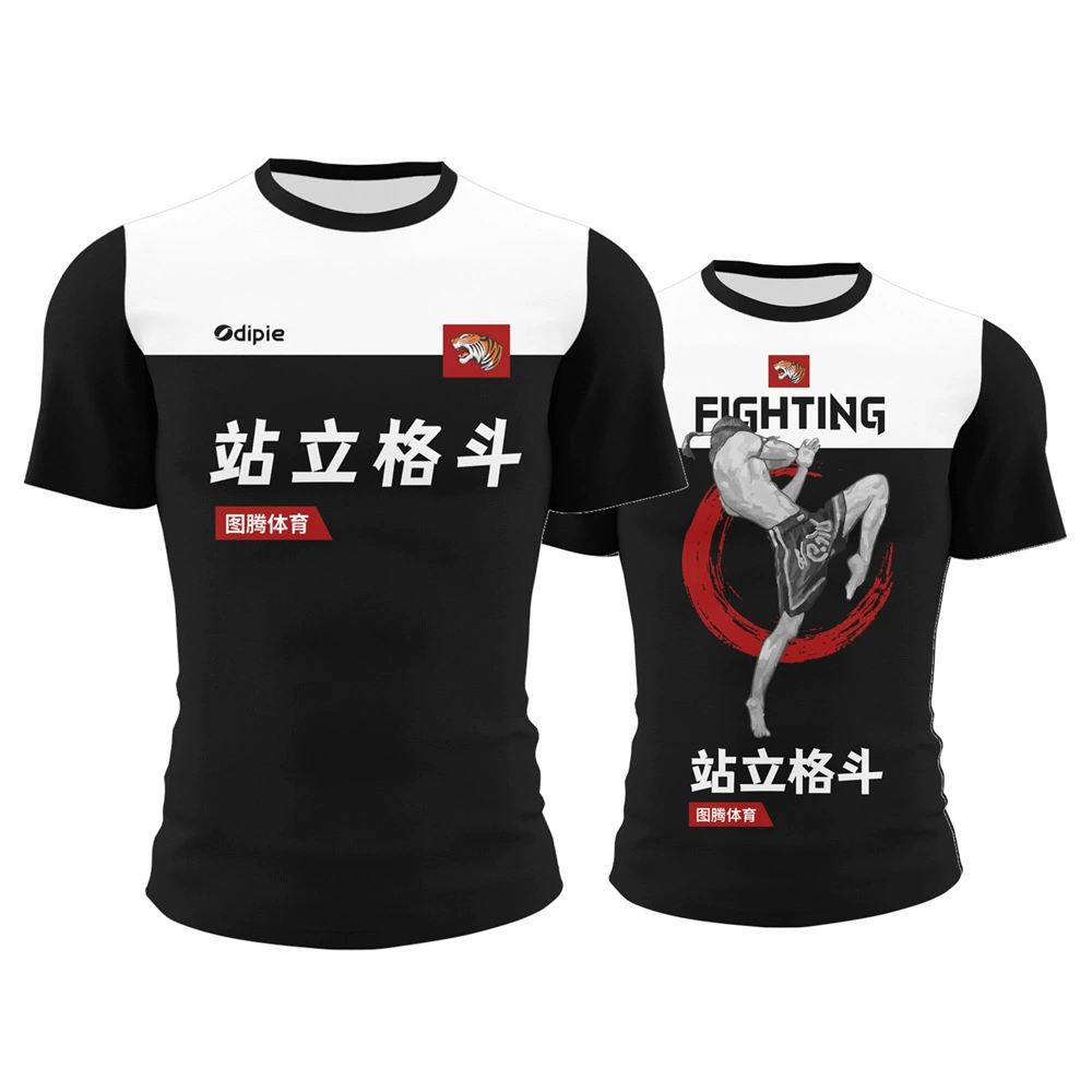 Тренировочный костюм Ядовитые колготки с короткими рукавами UFC Muai Thai Fight San Fighting Boxing Костюм Спортивный Сушеный Спортивный Костюм