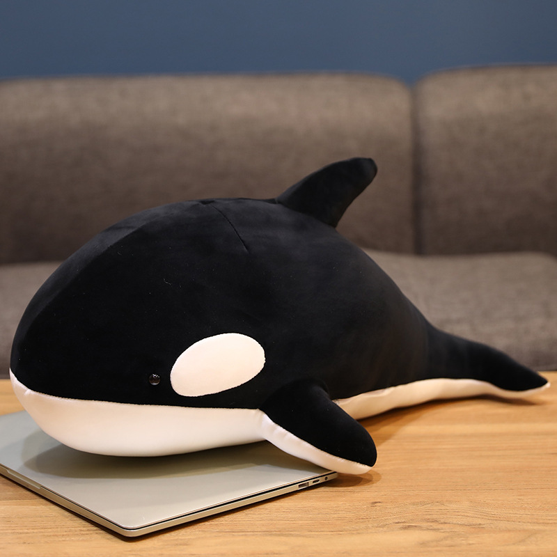 新型真っ赤な黒虎鯨抱枕ぬいぐるみアニメ周辺二次元クジライルカ人形|undefined